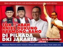 Tok! Abah Anies Dukung Pramono-Rano di Pilkada Jakarta, Diikuti Jaringan Relawan!